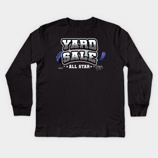 Ice hockey yard sale all star (on dark colors) Kids Long Sleeve T-Shirt